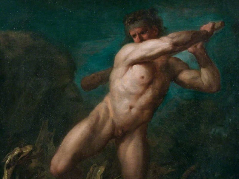 1705-Georg-Michael Moser - Ercole e l'Idra (da Guido Reni) - Royal Academy of Arts, Londra